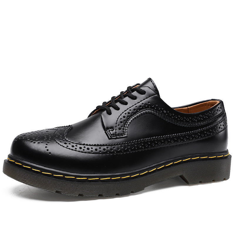 Martin Shoes for men Low-cut Genuine Leather women's Round Head Couple's Lace-up Shoes