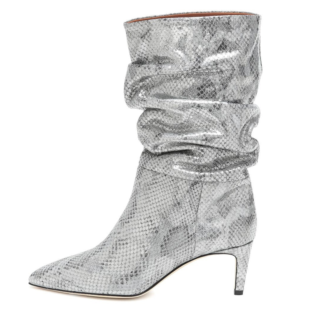 women medium heels pointed toe elastic ankle boots season prestige
