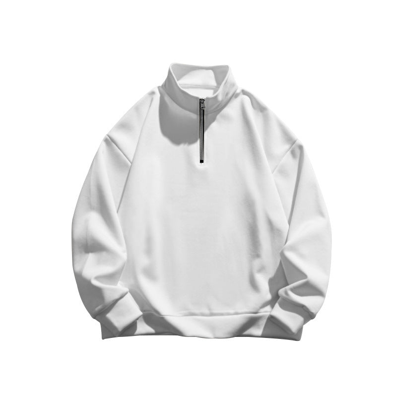 Men's Autumn And Winter Fleece-lined Long Sleeve Tops