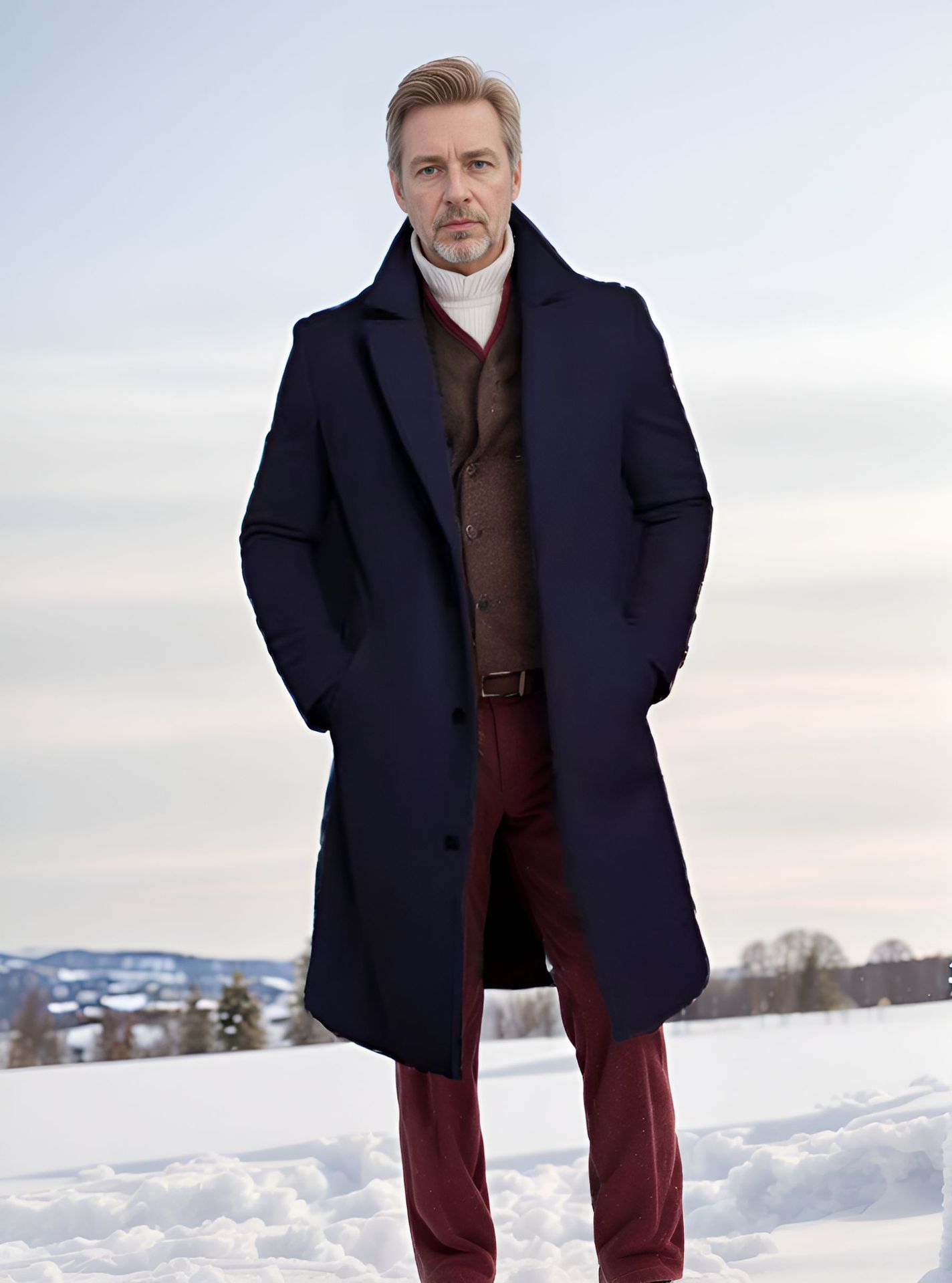 Mid-length Autumn And Winter Woolen Coat For Men