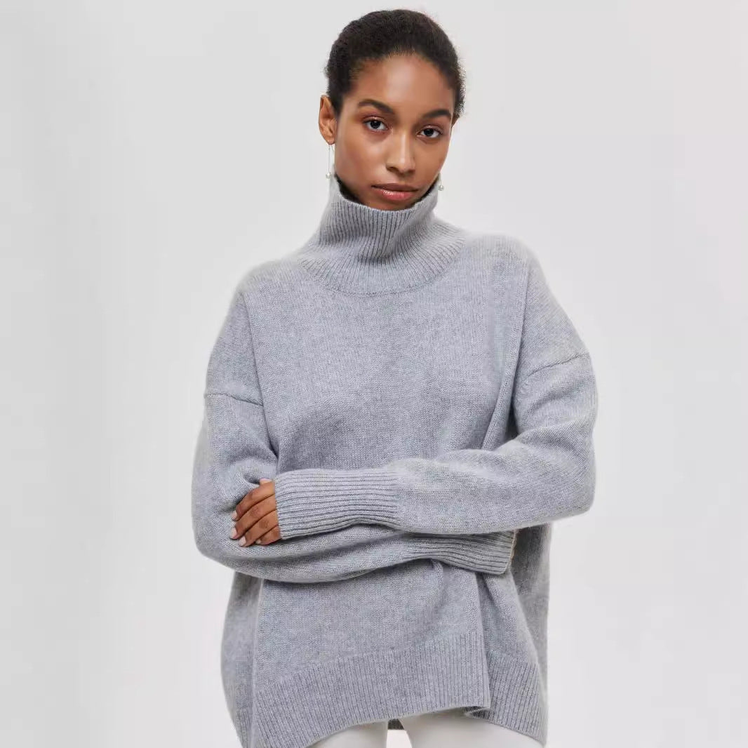 Winter Turtleneck Long Sleeve Pullover Top Womens