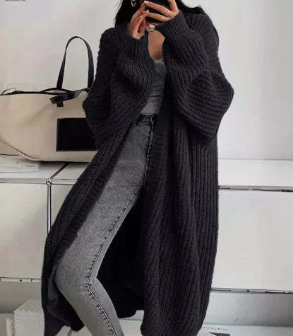 Free Style Loose Thick Knitted Coat For Women