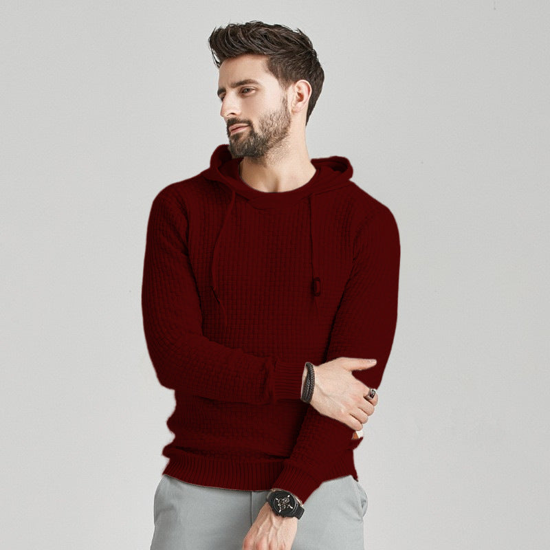 Men's Brocade Long-sleeved Hooded Sweater