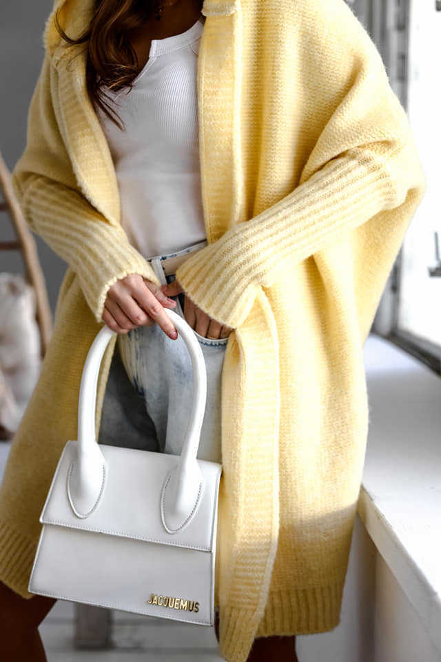 Hooded Knitwear Patchwork Sweater women