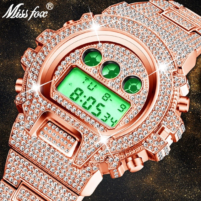 Digital Diamond Quartz Wristwatches Season Prestige