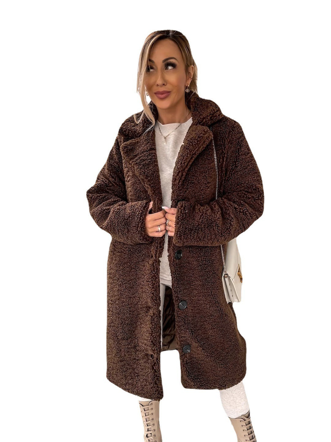 Women's Wool Long Sleeve Winter Coat season prestige