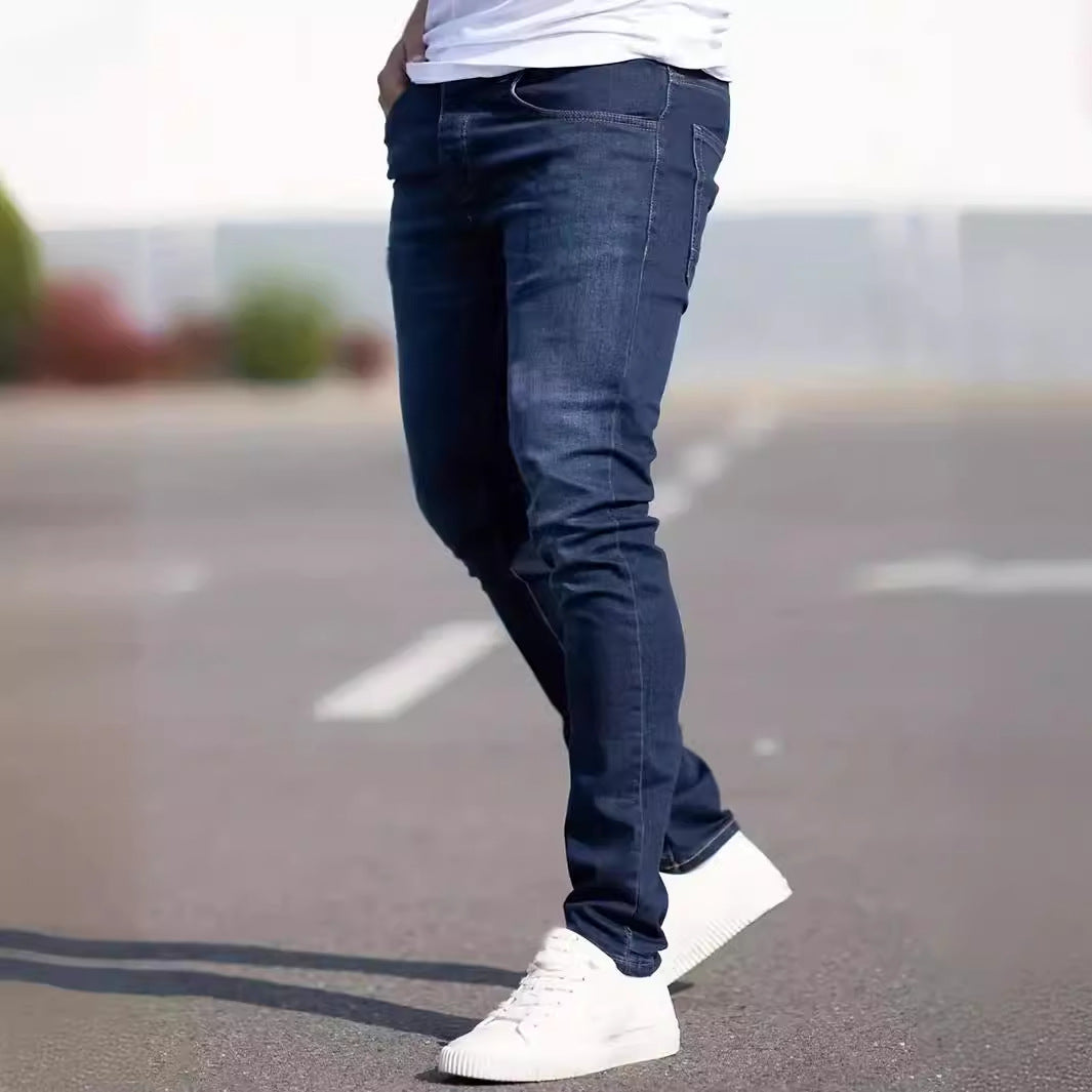 Men's European And American Slim Casual Jeans