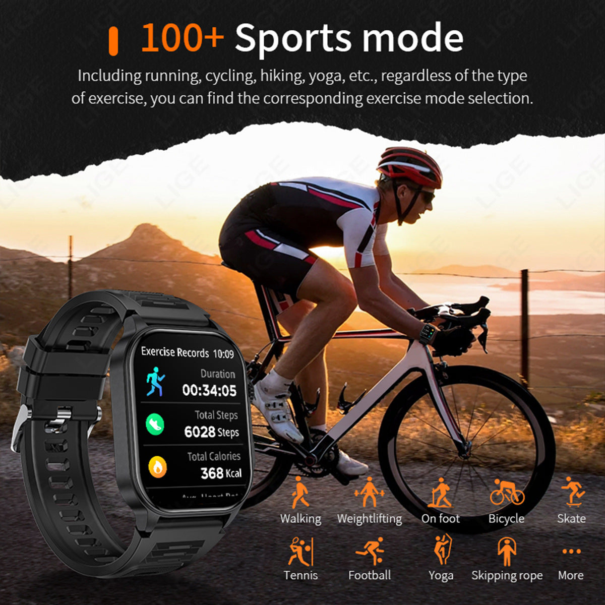 Multifunction Bluetooth Sports and Health Monitoring smart Watch