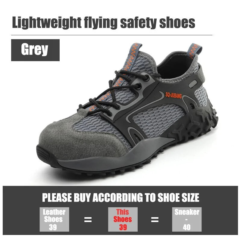 Anti-collision and Anti-smashing Breathable Safety Shoes Men's comfortable work Boots