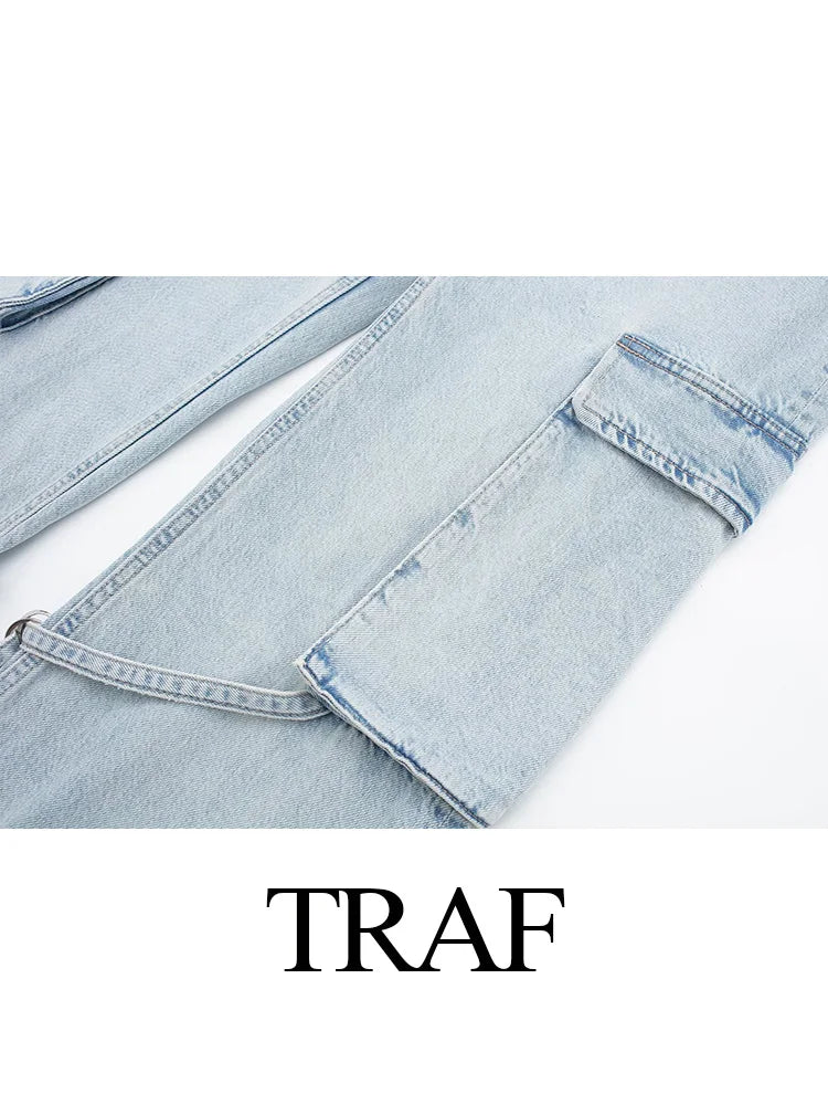 SeasonPrestige Casual high waist wide Leg Baggy Jeans for women