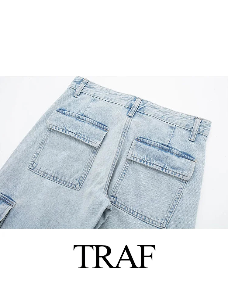 SeasonPrestige Casual high waist wide Leg Baggy Jeans for women