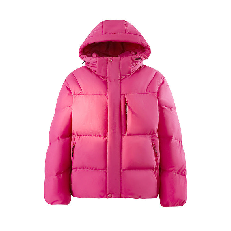 Multi-pocket Hooded Couple Cotton Clothes Coat women's