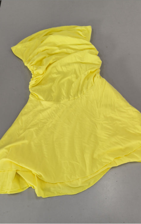 Summer Tube- top Short Sexy Pleated Tight Dress For Women