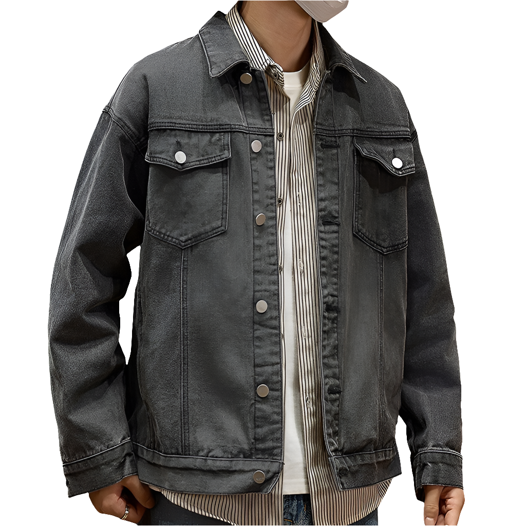 Seasonprestige Mens Warm Denim Jacket Coat