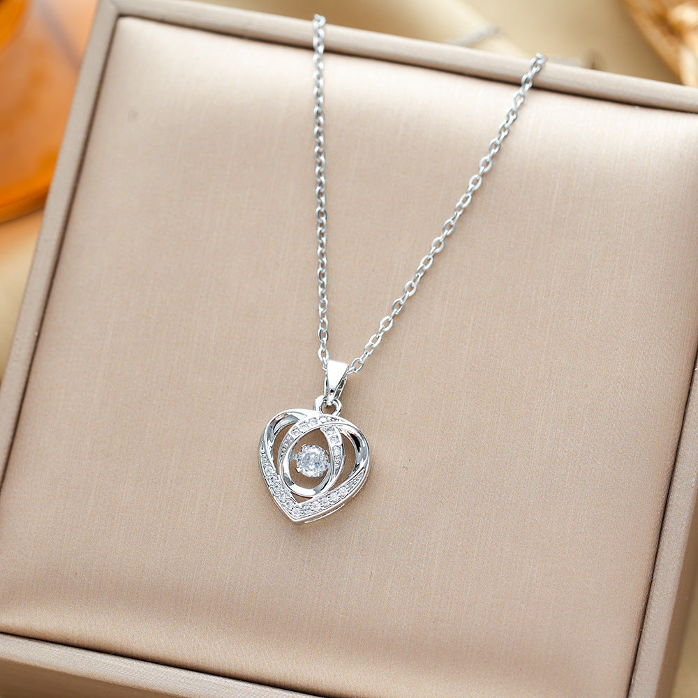 Heart-shaped Necklace For Valentine's Day Gift