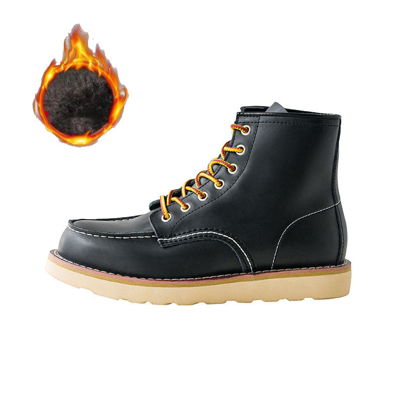Men's Casual Lace-up Tooling Leather High-top Martin Boots