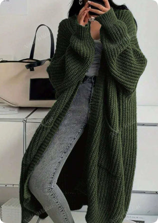 Free Style Loose Thick Knitted Coat For Women