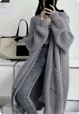 Free Style Loose Thick Knitted Coat For Women