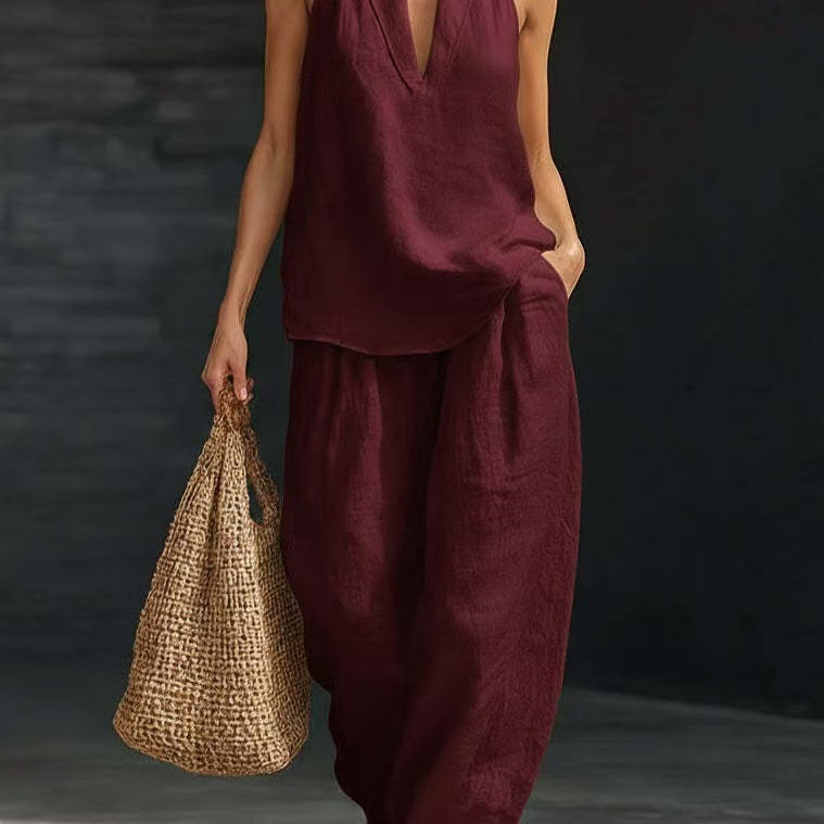 Women's Casual Wide Leg Pants Set |Season Prestige