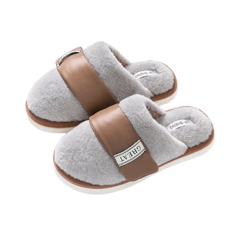 winter Home plush Slipper warm Couple Bedroom Cotton Shoes