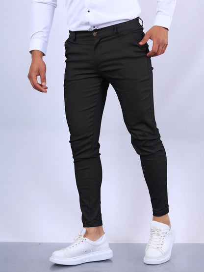 Slim Button Office Long Pencil Pants For Men