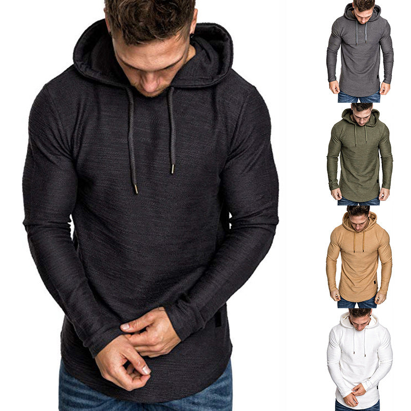 Men Hoodie Sweatshirt Casual Long Sleeve Slim Tops Gym T-shirt Season Prestige