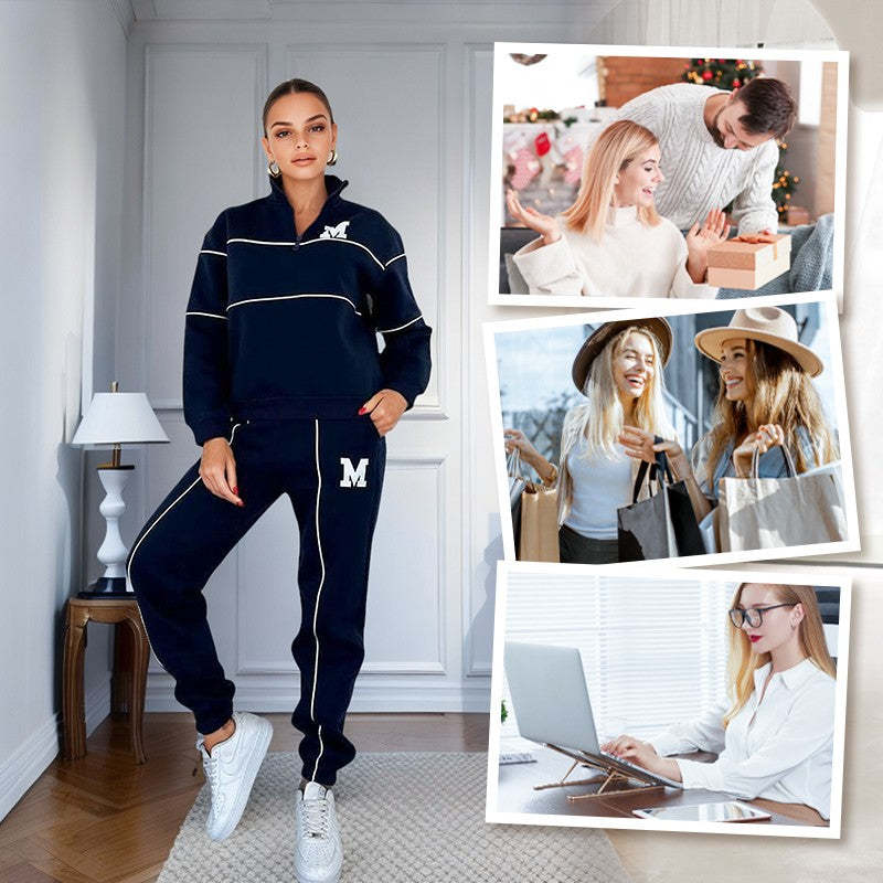 Womens 2 Piece Outfits Lounge Hoodless Pullover Sweatsuit Sets Sweatshirt Baggy Fashion Sweatpants With Pockets