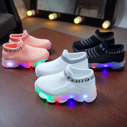 Kids Sneakers Children Baby Girls Boys Shoes Infant Light Up Shoes Season Prestige