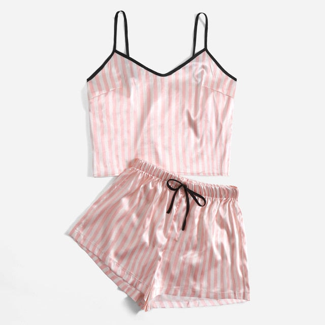 Sexy Stripe Women Sleepwear Set Season Prestige