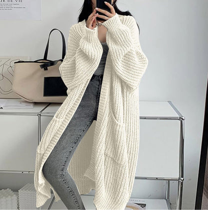 Free Style Loose Thick Knitted Coat For Women