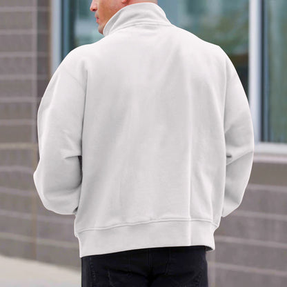 Men's Autumn And Winter Fleece-lined Long Sleeve Tops