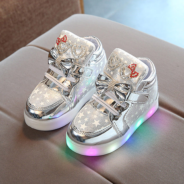 Toddler Baby Shoes  Sneakers For Children Girl Boys Star Luminous Colorful Light Shoes Sneakers eprolo