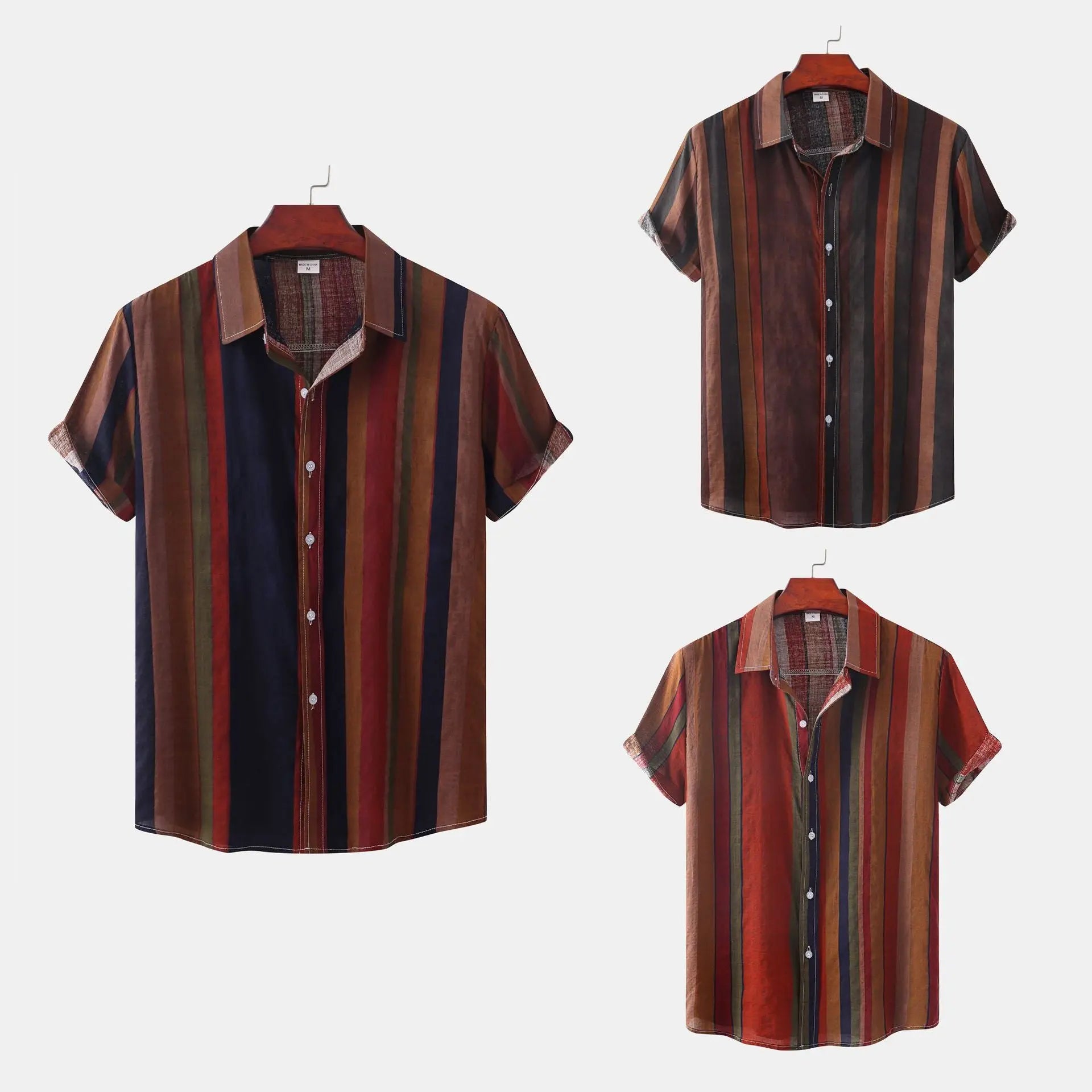 Summer Men's Clothing Printing Casual Retro Shirt Men - Season Prestige