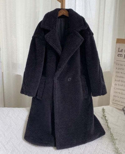 Seadonprestige Faux Fur Coat Winter Warm Thickening Long Windbreaker Women's