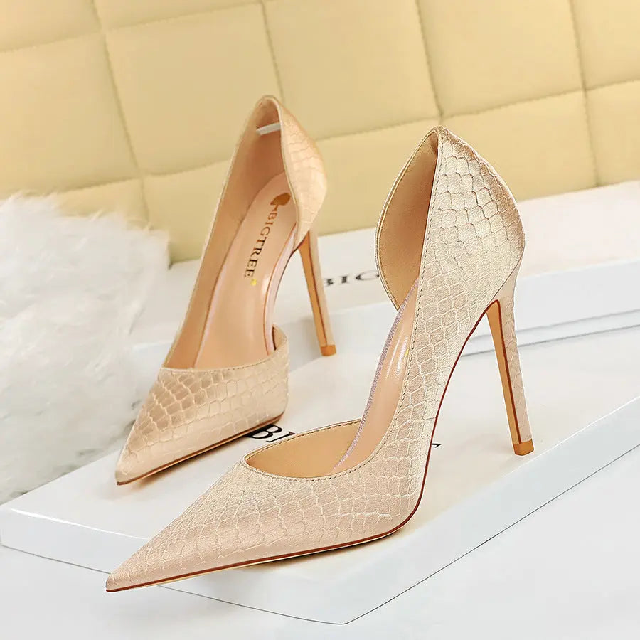 Fashion Sexy Banquet Thin Heel Super Heel Shallow Mouth - Season Prestige