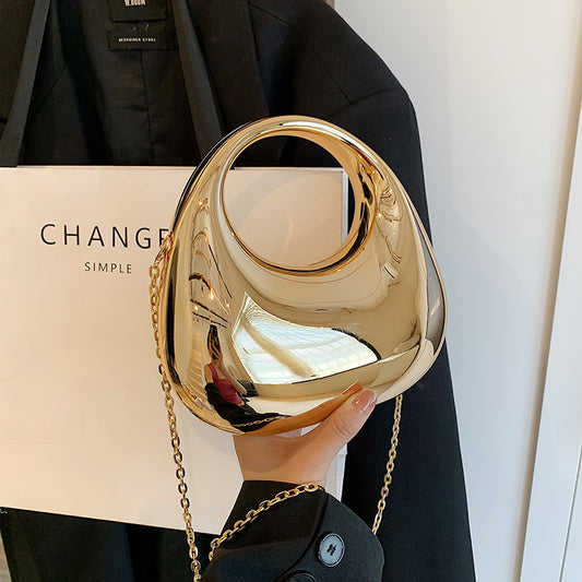 Gold Handbag Chain Shoulder Oblique bag