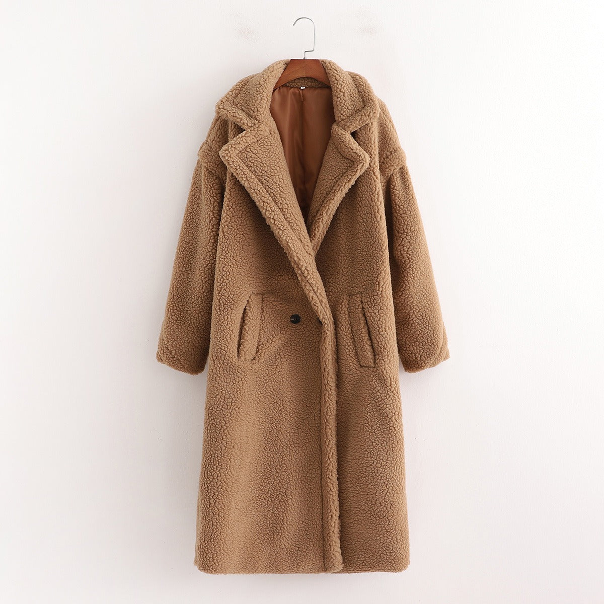 lamb wool coat  plush coat cotton coat for women season prestige