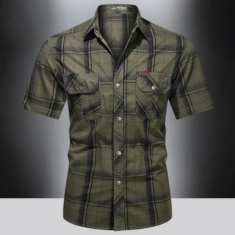 Fashionable short-sleeved shirt designed for casual men and youth, great for everyday style.