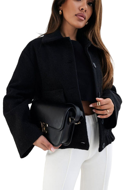 Women's Casual Button Woolen Winter llJackets