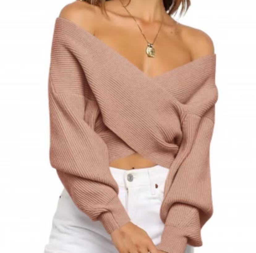 Women's Winter Loose Long-Sleeve Knitted Striped Sweater