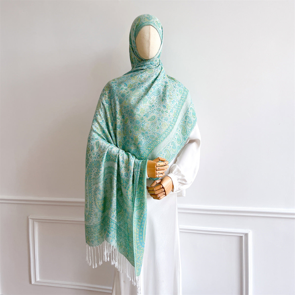 The Heritage Jacquard Wrap | Signature Faux Cashmere
