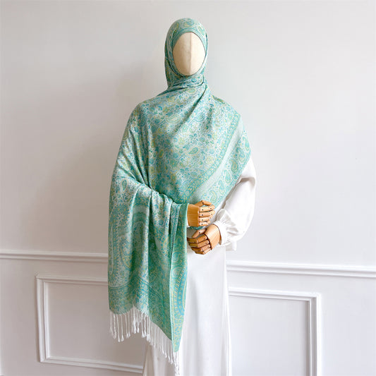 The Heritage Jacquard Wrap | Signature Faux Cashmere