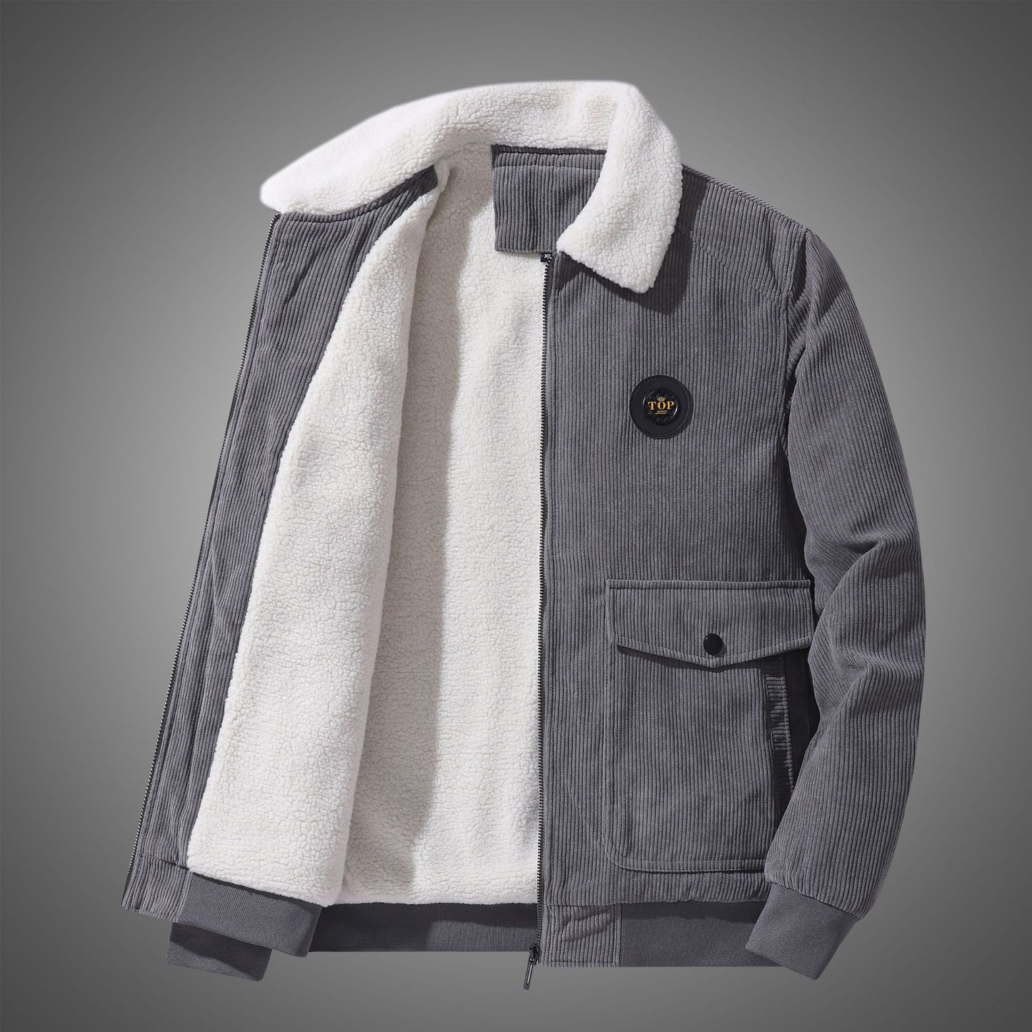 Loose Casual  Multi-pocket Corduroy Cotton-padded Jacket Men
