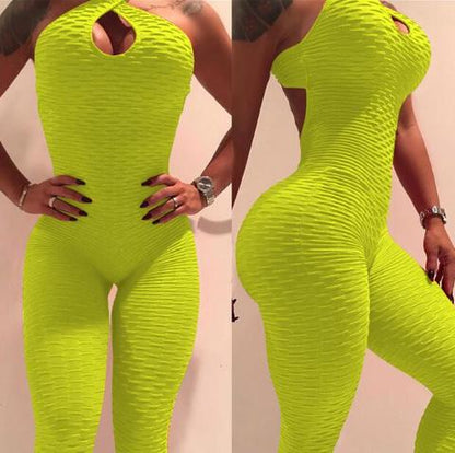 Yoga Jumpsuit Cross Design Backless Tracksuit Full Bodysuit Season Prestige