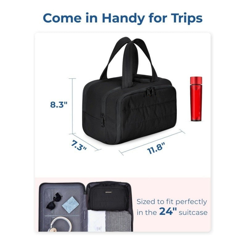 Womens Fluffy Cosmetic Lightweight Travel Toiletry Bag