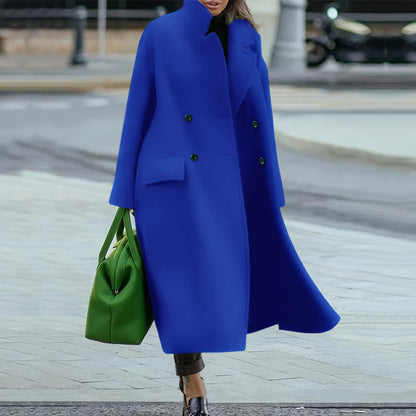 Women's Long Woolen Temperament Commuting Coat
