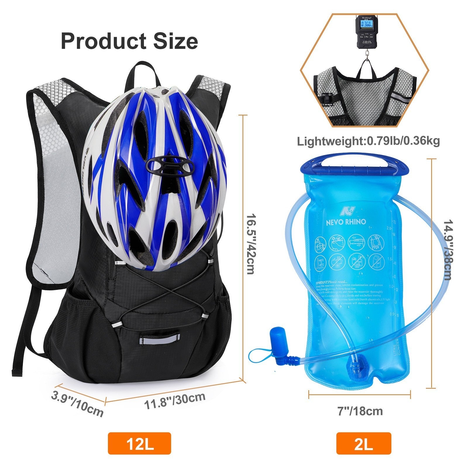 Unisex Hiking Bag Cycling Water Bag Backpack eprolo