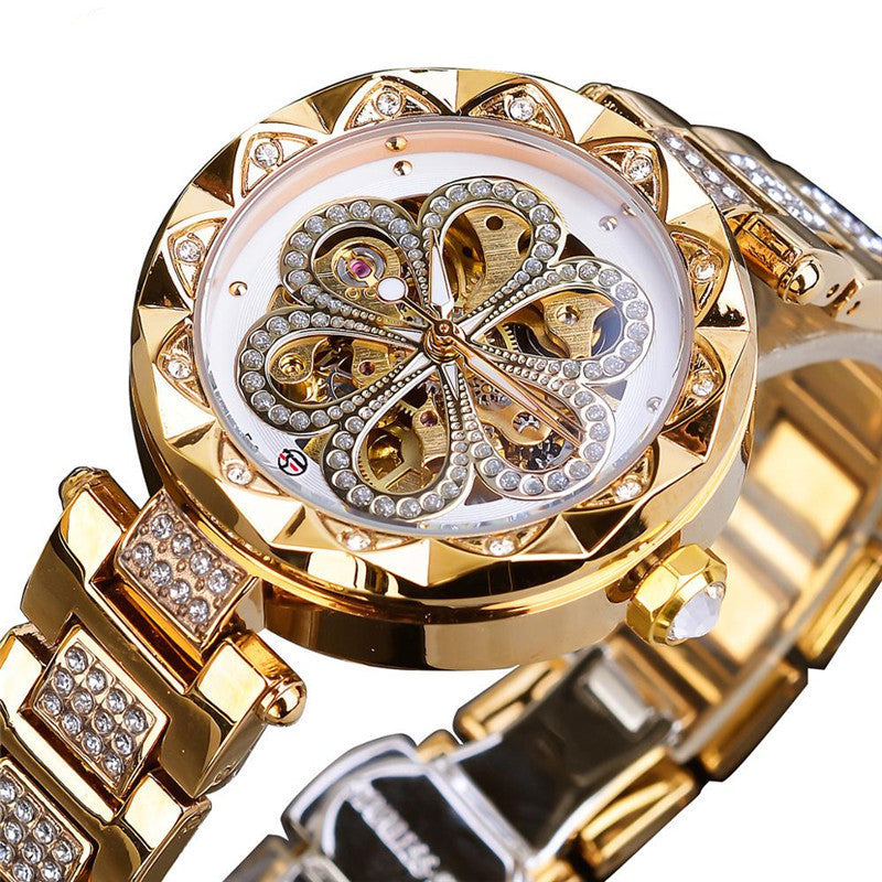 Ladies Forsining Mechanical Steel Clock Automatic Steel Clock Watches