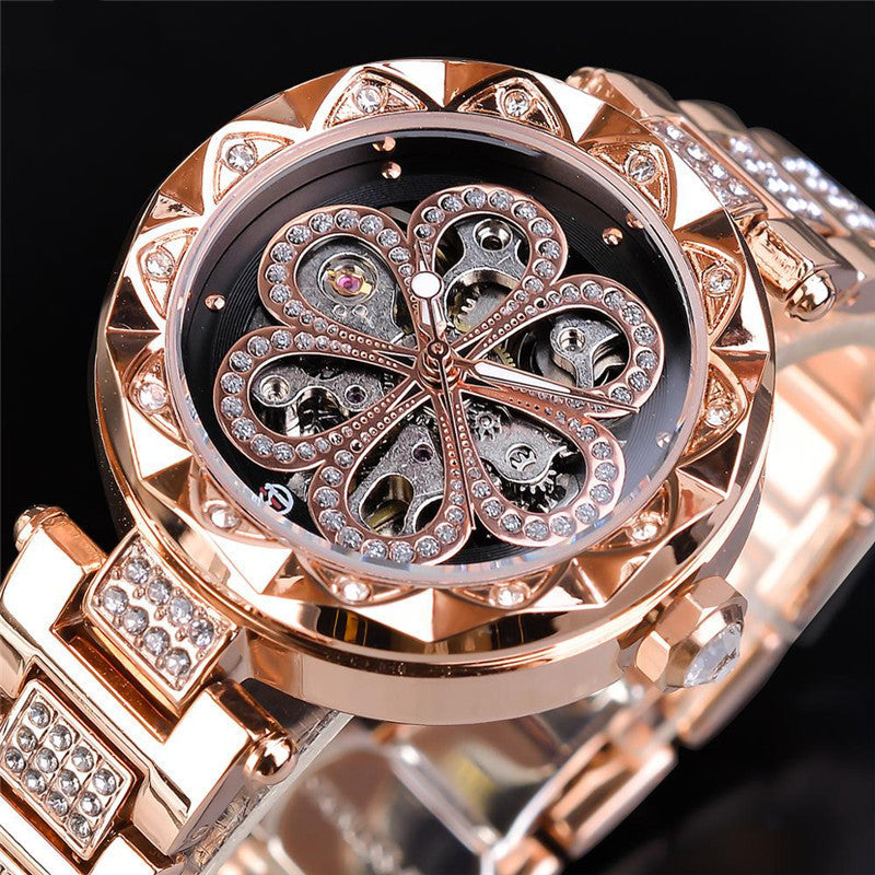 Ladies Forsining Mechanical Steel Clock Automatic Steel Clock Watches
