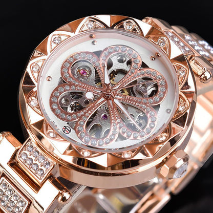 Ladies Forsining Mechanical Steel Clock Automatic Steel Clock Watches
